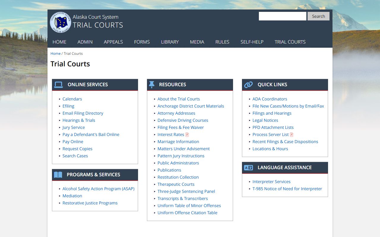 Valdez court processing information - Copper River Census Area civil court records